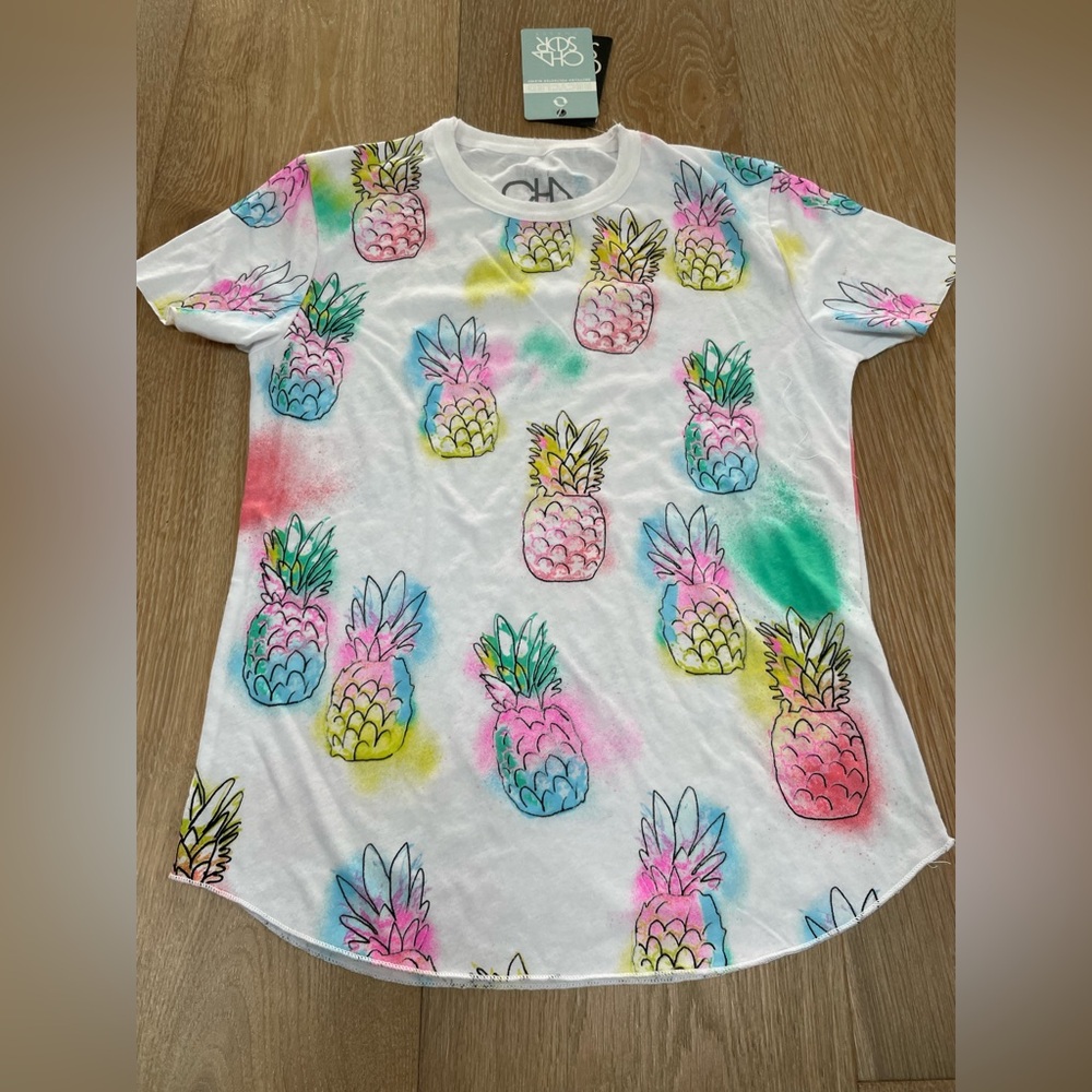 Chaser Colorful Pineapple Kids T-Shirt size 14 nwt